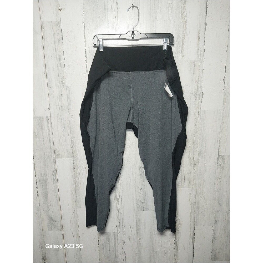 Marika Curves Black Gray Leggings 3X NWT